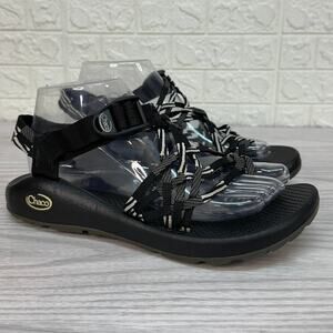 Chaco ZX/3 Classic Sandals WMNS 8 Scatter Black & White J106592 Adjustable Strap